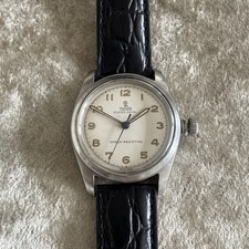 Vintage 1950s Tudor Rolex 34mm Oyster Royal  Arabic Numerals Steel 7904