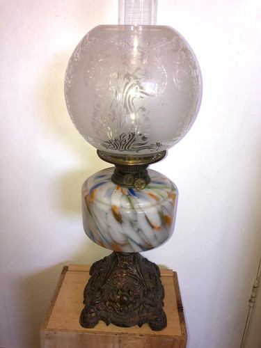 Antique veritas oil lamp - antique,