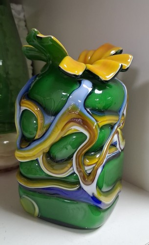 Italian murano harlequin vase - italian,