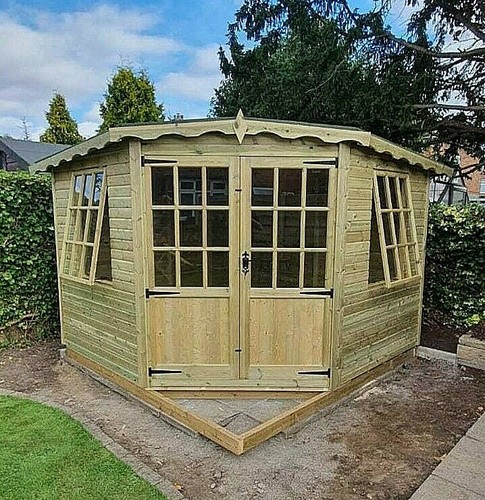 6x6 corner house - house, summerhouse