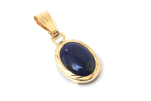 9ct gold oval - oval, lapis