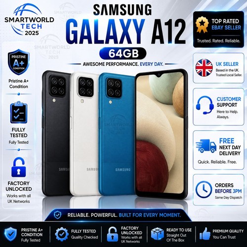 Samsung galaxy a12 black - samsung, blue