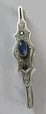 Art Deco Vintage Blue Cabachon