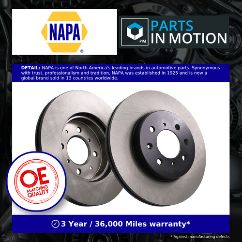 Brake discs pair vented - 2x,