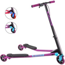 Yvolution Y Fliker Air A3 Scooter - Drifting Wiggle Carving Scooter - Purple
