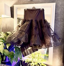 Black Tiered Petticoat Or