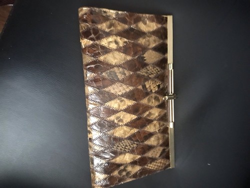 Genuine snake skin handbag - handbag,