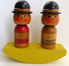 Wooden Men on Rocker.Not a Stacking Toy. Could Be German . Vintage Collectable
