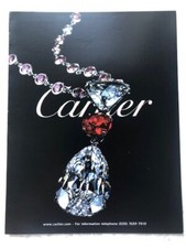 VINTAGE PROGRAMME ADVERT CARTIER FINE JEWELLERY NECKLACE DIAMONDS JEWELS