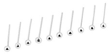 10 Sterling Silver Tiny 1.5mm  Ball Nose Studs Piercing Stud Body Jewellery