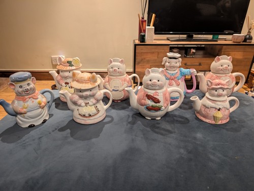 Collection pig teapots - collection, of