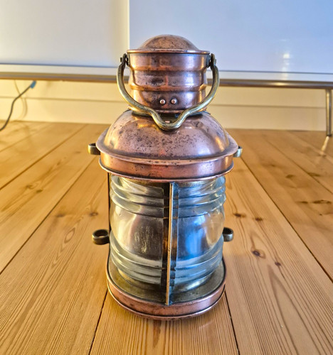 Copper ship lantern with - copper, ship’s