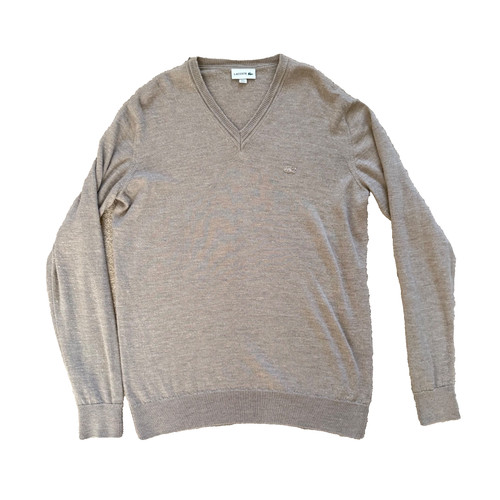 Lacoste beige neck - beige, v-neck