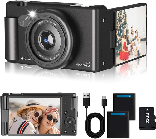Digital camera 64mp auto - 4k,