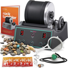 Advanced Professional Rock Tumbler Kit - with Digital 9-Day Timer & 3-Speed 