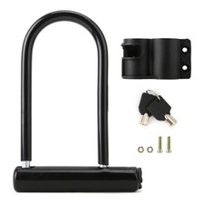 U Shaped Bike Lock With Two Keys Heavy Duty Cable With Bracket Bicycle D Lock-
