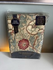 Rare Selfridges Sanderson William Morris Pink & rose Large Pencil Pleat Curtains