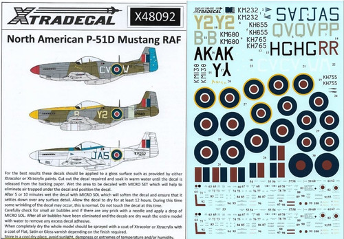 Xtradecal 51d bubbletop - xtradecal, p-51d
