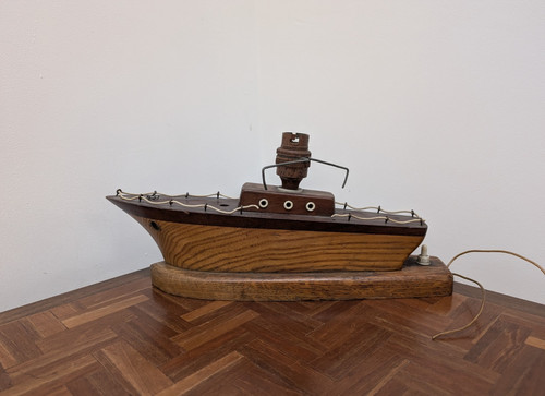 Art deco wooden sailing ship - deco,
