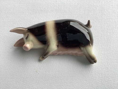 Miniature ceramic pig - miniature,