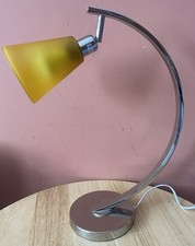 Laura Ashley Chrome Metal Desk Lamp H47cm