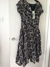 NEW,, EUCALYPTUS,Abigail ,lined dress, black and white, size M