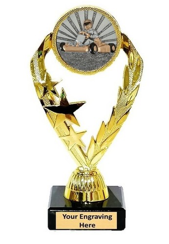Karting trophy award gold - karting,