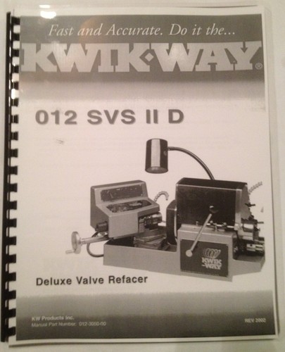 Kwik way svs deluxe - ii, valve