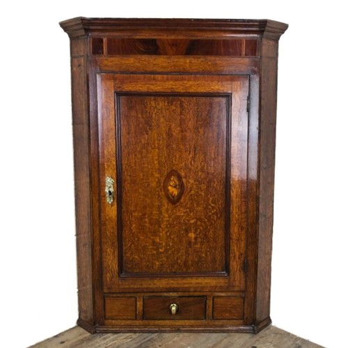 Antique oak corner cupboard - antique,