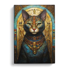 Egyptian Cat Renaissance Canvas Wall Art Print Framed Picture Decor Living Room