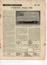 Standard Atlas Van Motor Trader Service Data Sheet No.351