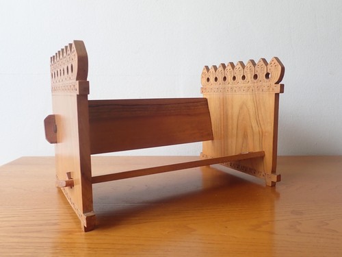 Vintage carved wood book