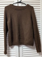 NEW Medium Hand Knit Brown
