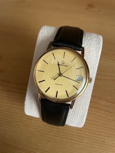 Certina vintage quartz gold - certina,