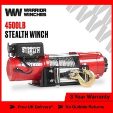 Stealth Electric Winch 4500lbs 12v Synthetic Rope - Wireless Remote Trailer ATV