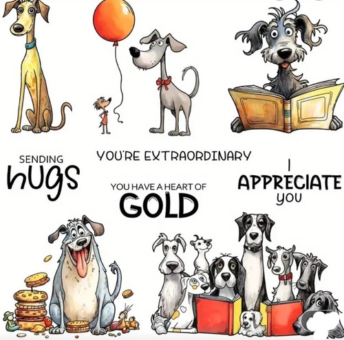 Clear stamps dogs - stamps,