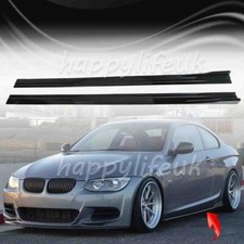 For BMW 3 Series E90 E92 E93 Extension Side Skirt Panel Splitter Lip Gloss Black