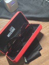 Moschino Large Oversized Round Sunglasses With Box And Cloth New Condition