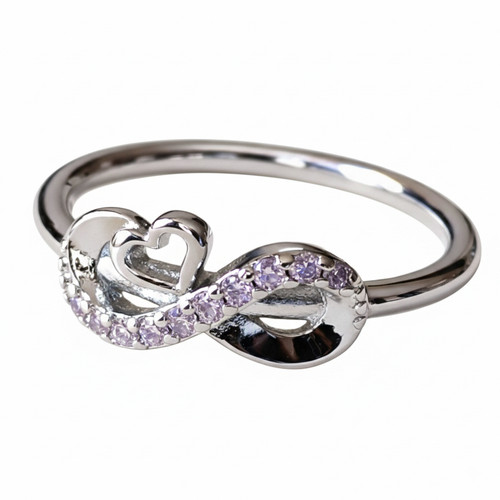 Silver purple heart - purple,