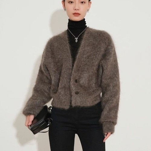 Women faux fur cardigan - women,