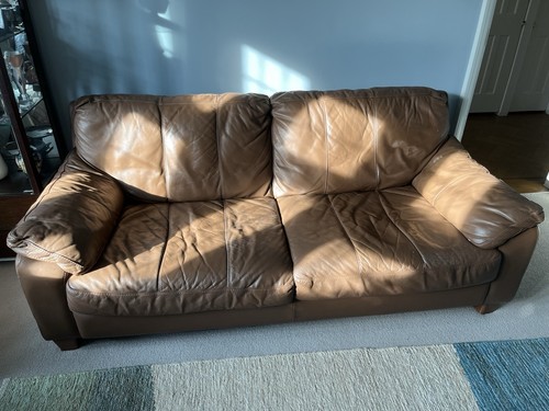 Leather sofa seater - leather,