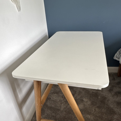 White rectangular desk table - white,