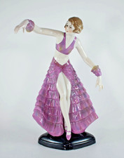 ART DECO FASOLD & STAUCH 15303 DANCING LADY PORCELAIN FIGURINE c1930 - 26cm