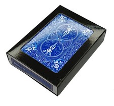 BLUE Vanishing Deck Magic Trick~NEW Bicycle Card Design~Easy Beginner~Card Case