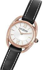 Saint Honore Black Leather Strap Watch Charisma 7210268AIR-BL NEW