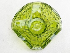 VINTAGE PRESSED STUDIO GLASS BOWL MID CENTURY