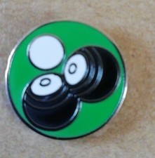 BOWLS BALL ENAMEL PIN BADGE -