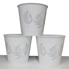 3x Galvanised Metal Garden