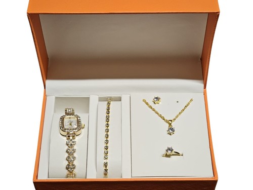 5pcs watch and jewellery - and,