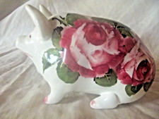 Rare Wemyss Bovey Tracey  Pig with Roses by  Joseph Nekola  16 cm